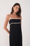 Vestido Cropped Linho Viés