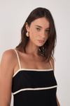 Vestido Cropped Linho Viés
