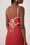 Vestido Cropped Linho Viés