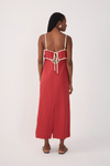 Vestido Cropped Linho Viés