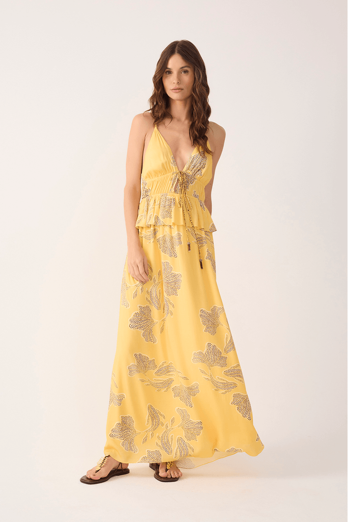 Vestido Cropped Estampa Laguna Mix