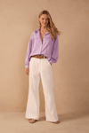 Calça Sarja Alfaiataria Flare