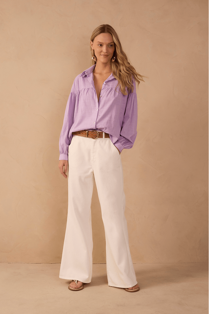 Calça Sarja Alfaiataria Flare