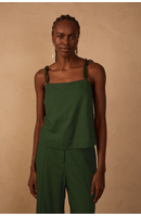 Blusa Linho Alça Nó