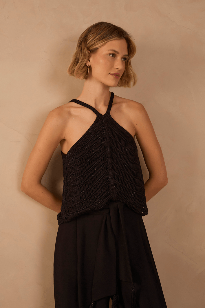 Blusa Tricot Resort Lurex