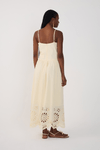 Vestido Cropped Algodão Bordado Barrado