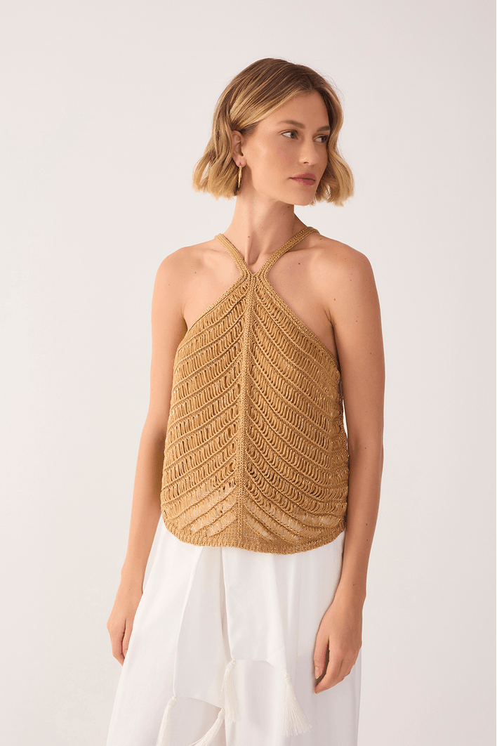 Blusa Tricot Resort Lurex