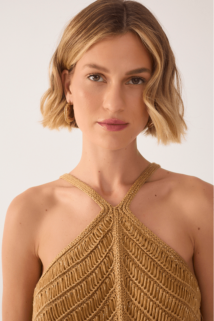 Blusa Tricot Resort Lurex