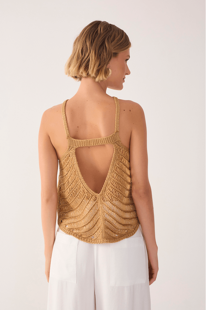 Blusa Tricot Resort Lurex