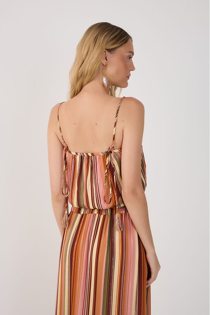 Blusa Balonê Lurex Estampa Bosque