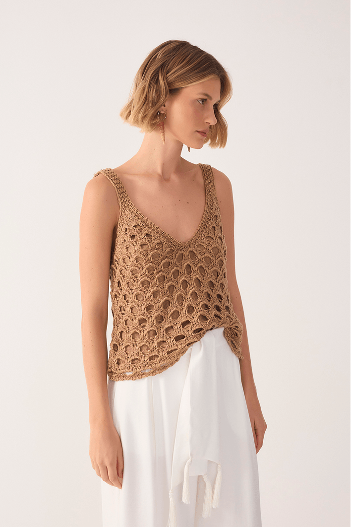 Blusa Tricot Veraneio Lurex