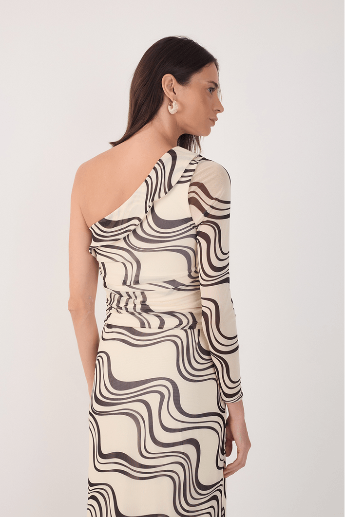 Blusa Tule Estampa Fluir