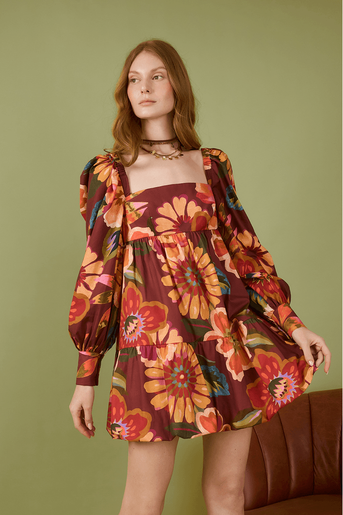 Vestido Doll Estampa Garden