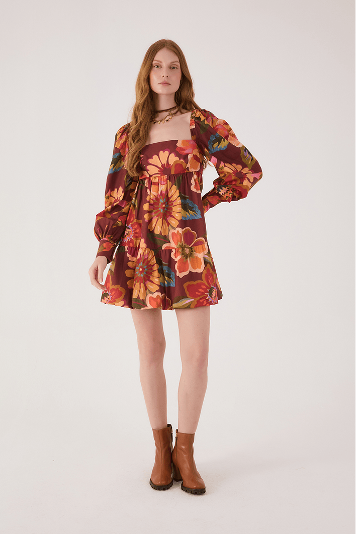 Vestido Doll Estampa Garden