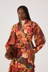 Blusa Transpassada Estampa Garden