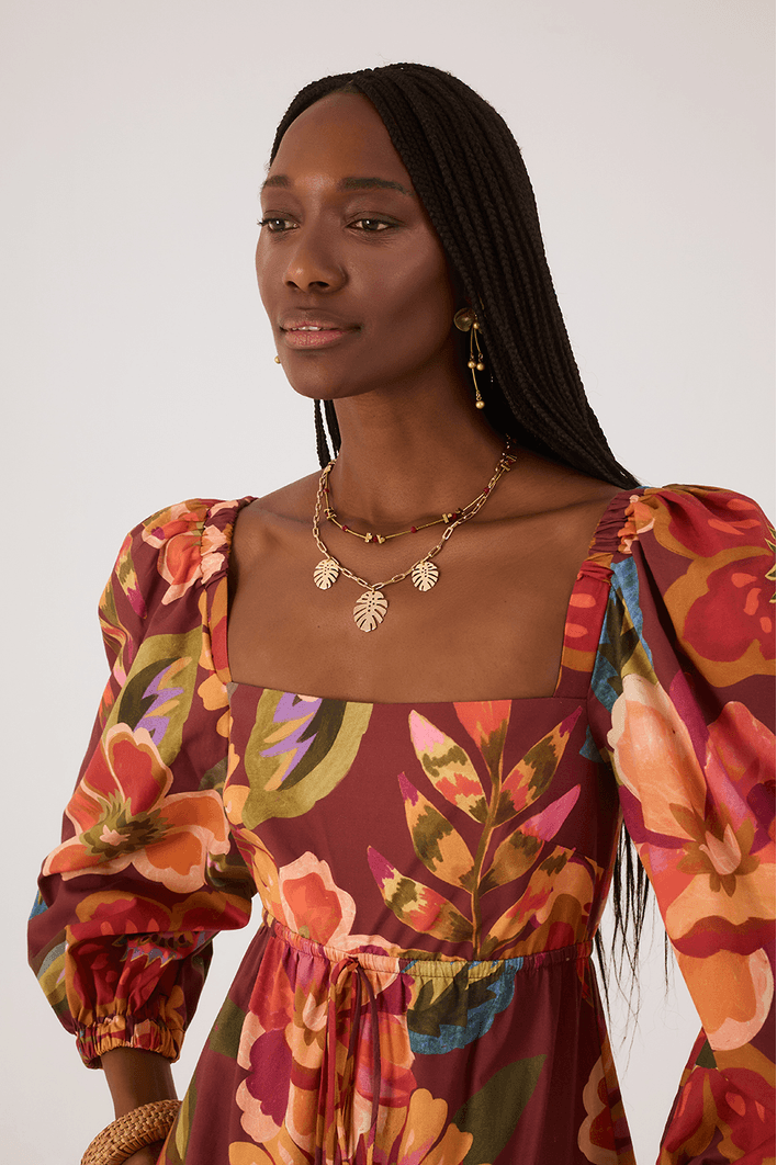Vestido Cropped Estampa Garden