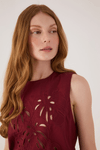 Blusa Algodão Bordado Folhagem