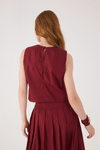 Blusa Algodão Bordado Folhagem