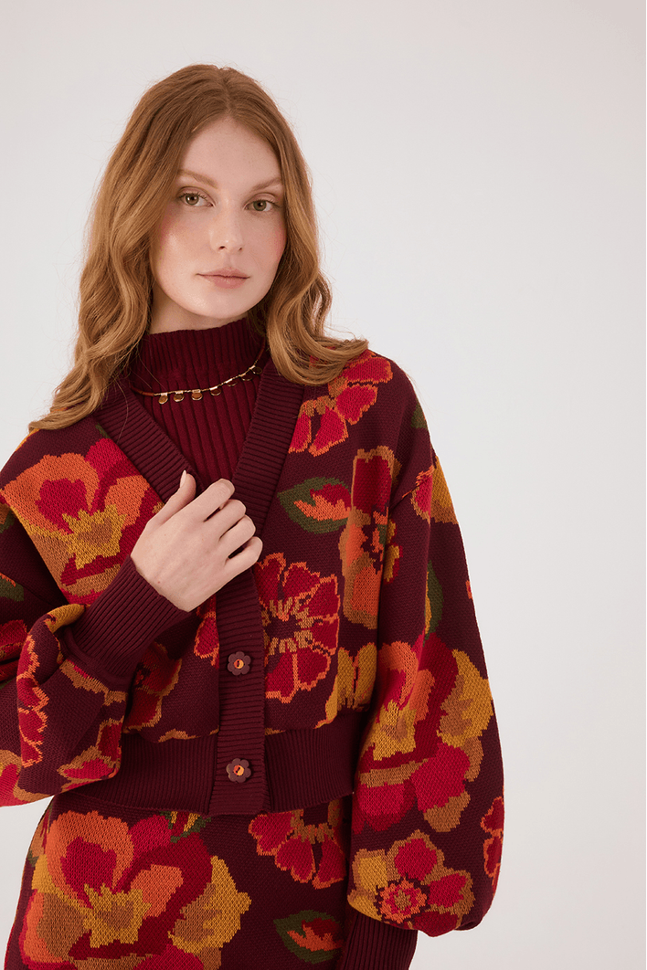Casaco Tricot Garden