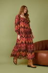 Vestido Boho Estampa Ikat