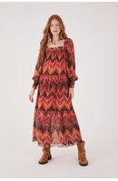 Vestido Boho Estampa Ikat