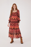 Vestido Boho Estampa Ikat