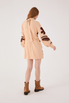 Vestido Linho Bordado Folhagem
