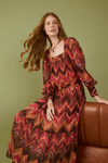 Vestido Boho Estampa Ikat