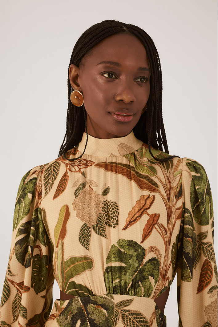 Vestido Cropped Estampa Forest