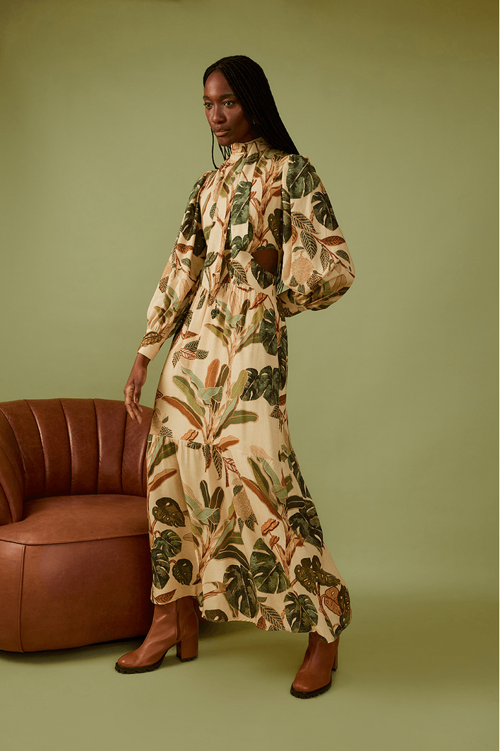 Vestido Cropped Estampa Forest