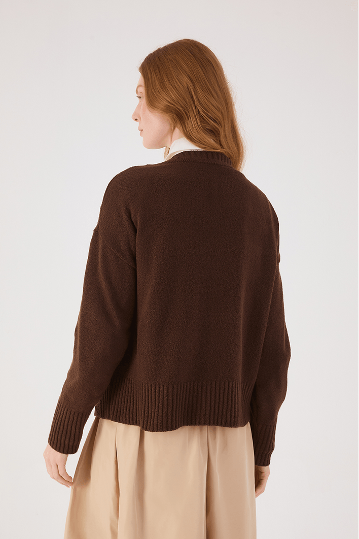 Casaco Tricot Jacquard Onça Pintada