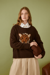 Casaco Tricot Jacquard Onça Pintada