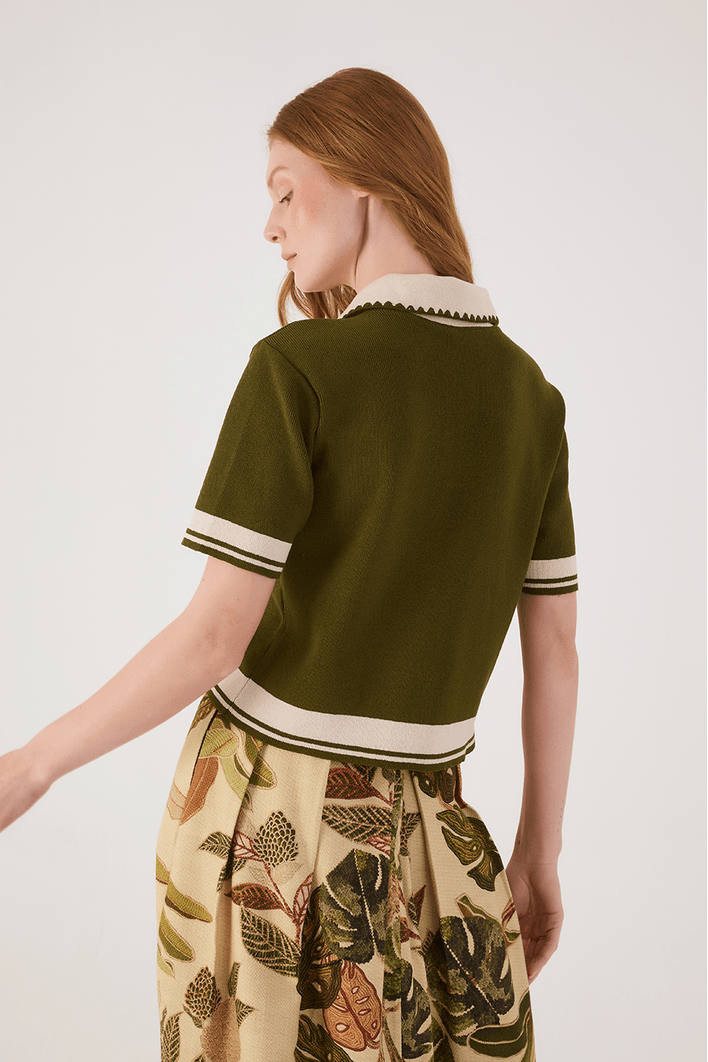 Blusa Polo Tricot Forest