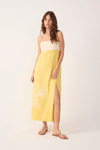 Vestido Cropped Linho Bordado Peixe