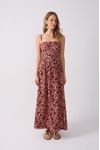 Vestido Cropped Estampa Margaridas Rosa