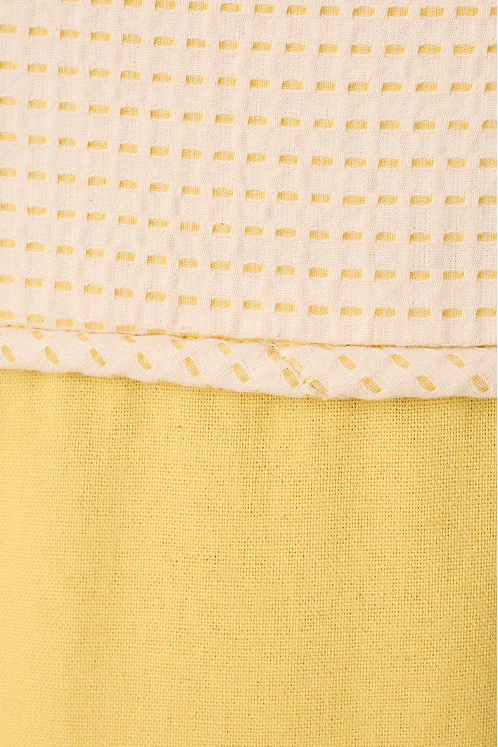 Vestido Cropped Linho Bordado Peixe