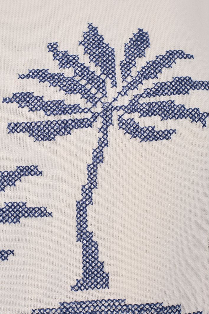 Blusa Linho Bordado Coqueiro