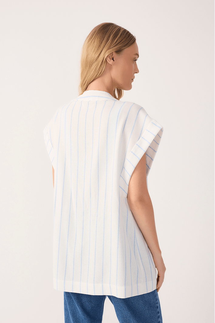 Colete Linho Listrado