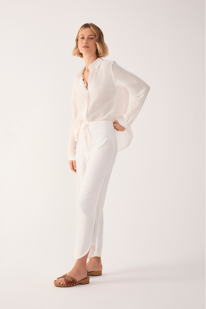 Calça Linho Com Tela