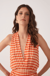 Vestido Estampa Escama Vermelha