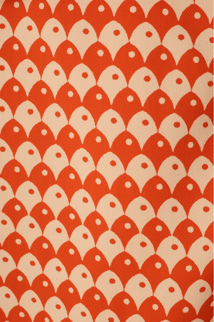 Vestido Estampa Escama Vermelha