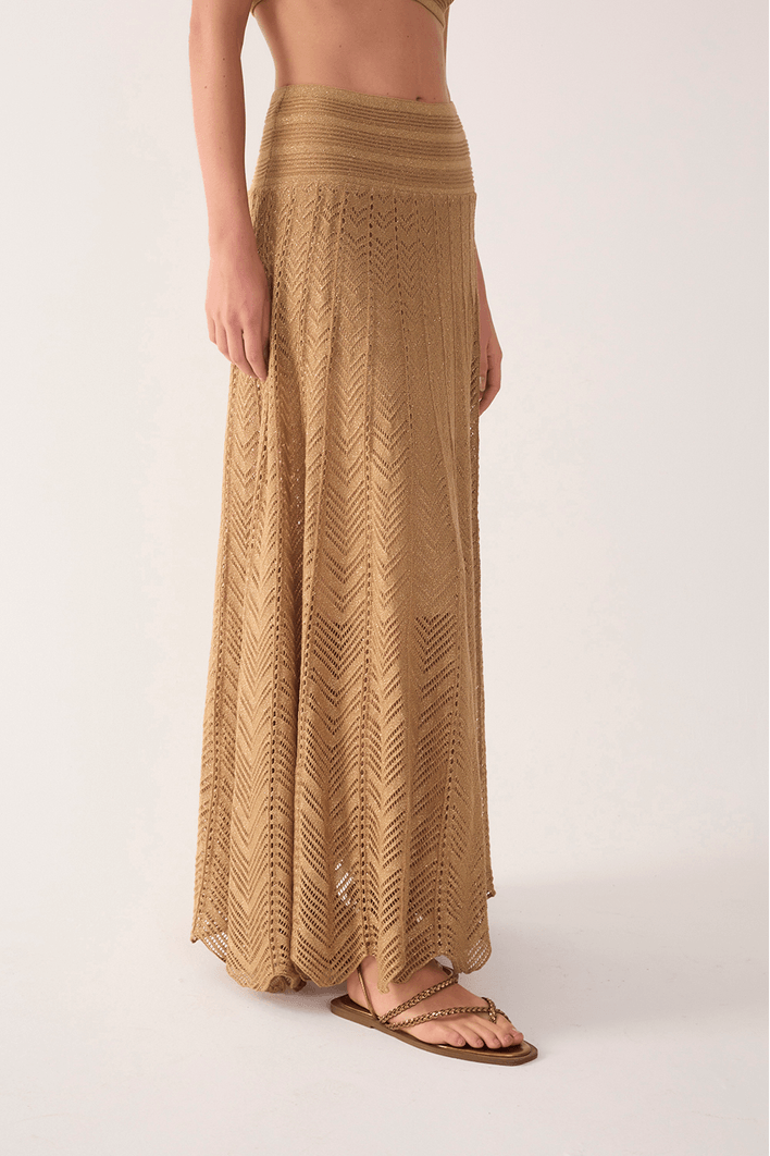 Vestido Saia Tricot Lurex