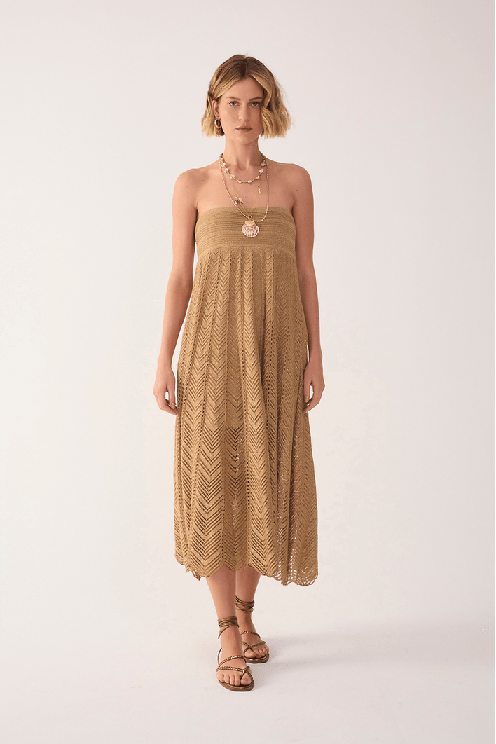 Vestido Saia Tricot Lurex