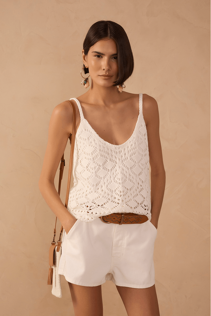 Blusa Tricot Detalhe Barra