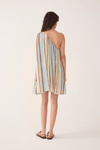 Vestido Lurex Estampa Listra Céu