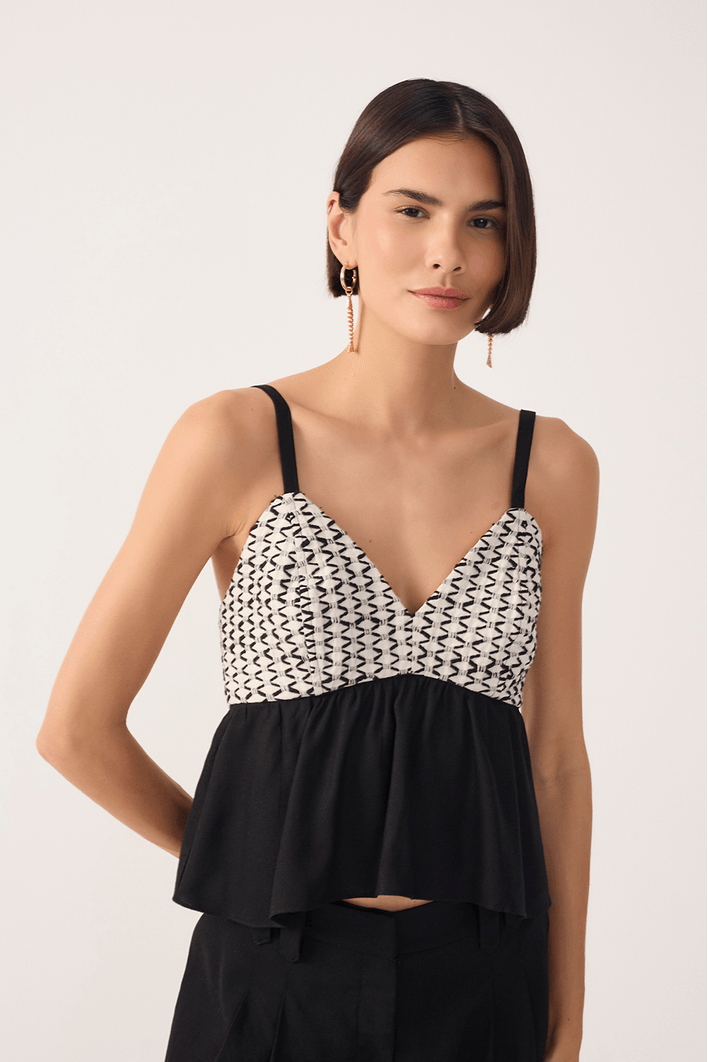 Blusa Linho Busto Tarrafa