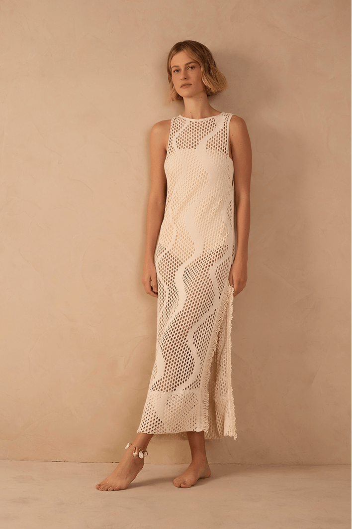 Vestido Malha Tricot Com Body