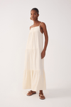 Vestido Cropped Linho Pala Bordada