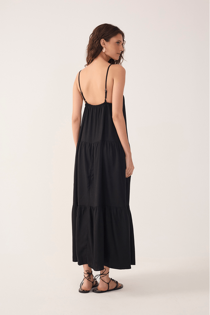 Vestido Cropped Linho Pala Bordada