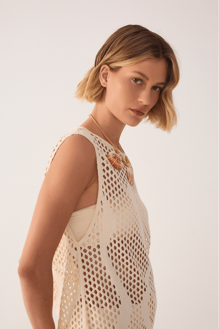 Blusa Malha Tricot C/ Top